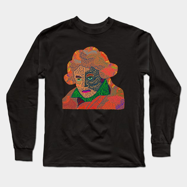 Beethoven - Pop Art Style Long Sleeve T-Shirt by NightserFineArts